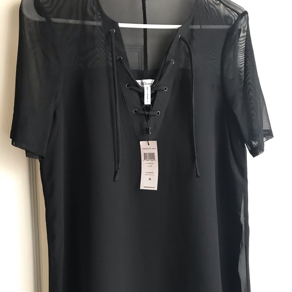 New BCBGENERATION midi lace black dress size S - Picture 3 of 8